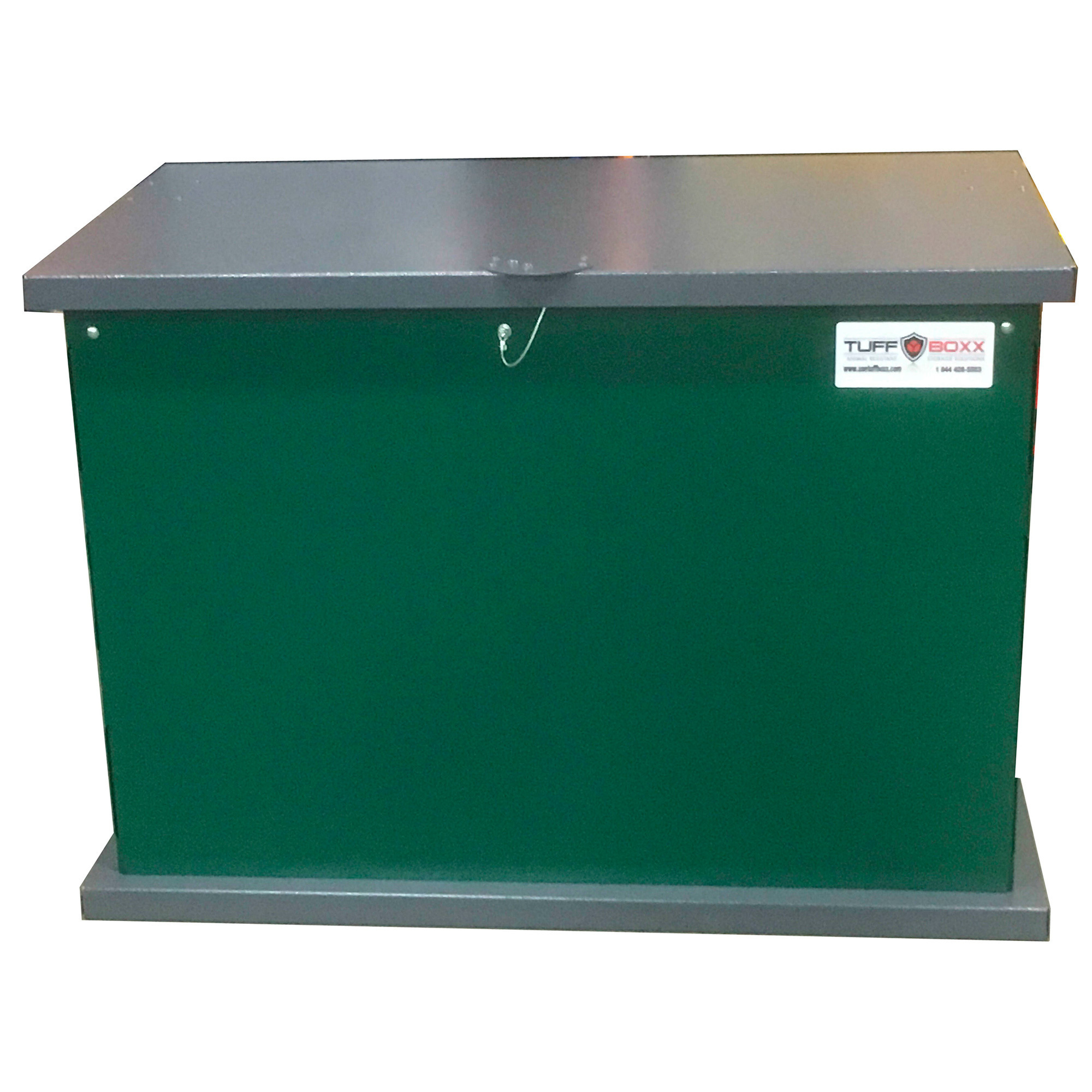 TuffBoxx Kit Light-Duty Animal-Resistant Storage Bin, Moss Green, 47in.W x 27in.D x 32in.H, Model# 453-013-8002